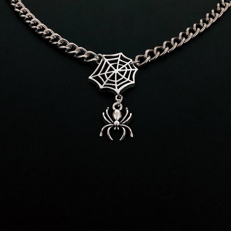 Spider niche design sense clavicle chain personality pendant street necklace cold wind dark temperament for both men and women_voghion.com