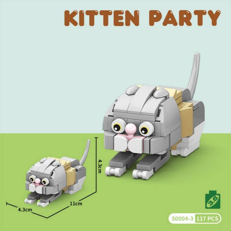 Set de 9 mini blocuri de construcție cu desene animate - Colecție de pisici drăguțe, animale marine și insecte | Jucării educaționale creative DIY pentru copii | Cadou decor pentru birou_voghion.com