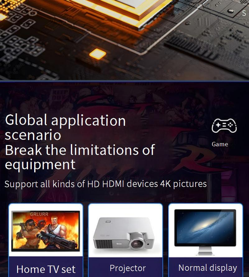 Videospielkonsolen Heim-TV-Spielekonsole Neue HD 4K Wireless-Griff Joystick Doppelter klassischer nostalgischer Street Fighter King of Fighters_voghion.com