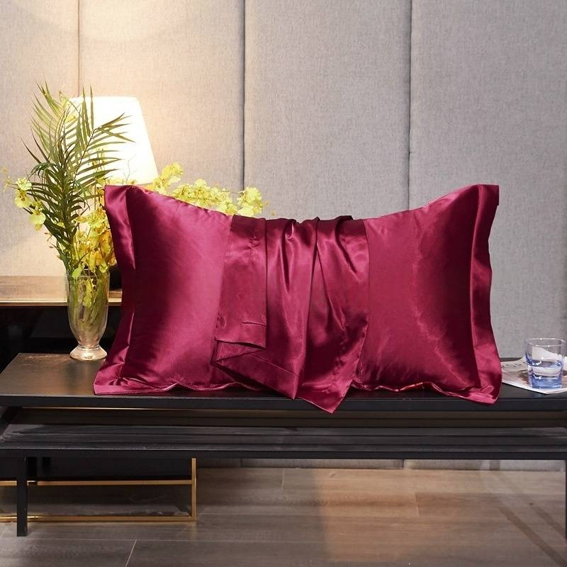 Seiden-Satin-Kissenbezug-Set (2er-Pack) – Kühlend und glatt, doppelseitig für die Haar- und Hautpflege_voghion.com