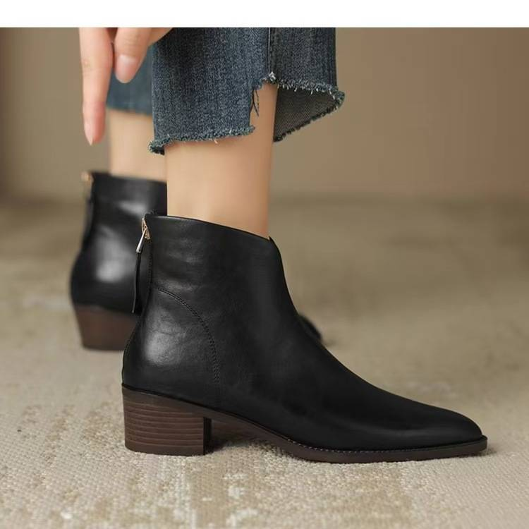 Women's Boots 2025 Autumn/Winter New Retro Ankle Boots And Short Ankle Boots_voghion.com