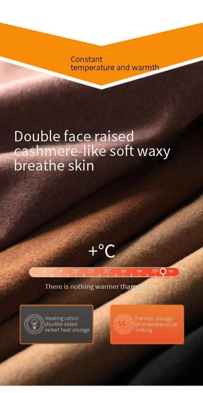 Maglietta termica a maniche lunghe da uomo in pile spazzolato a doppio strato, strato di base con collo semi-dolce per il calore invernale (disponibile in 5 taglie e diversi colori)_voghion.com