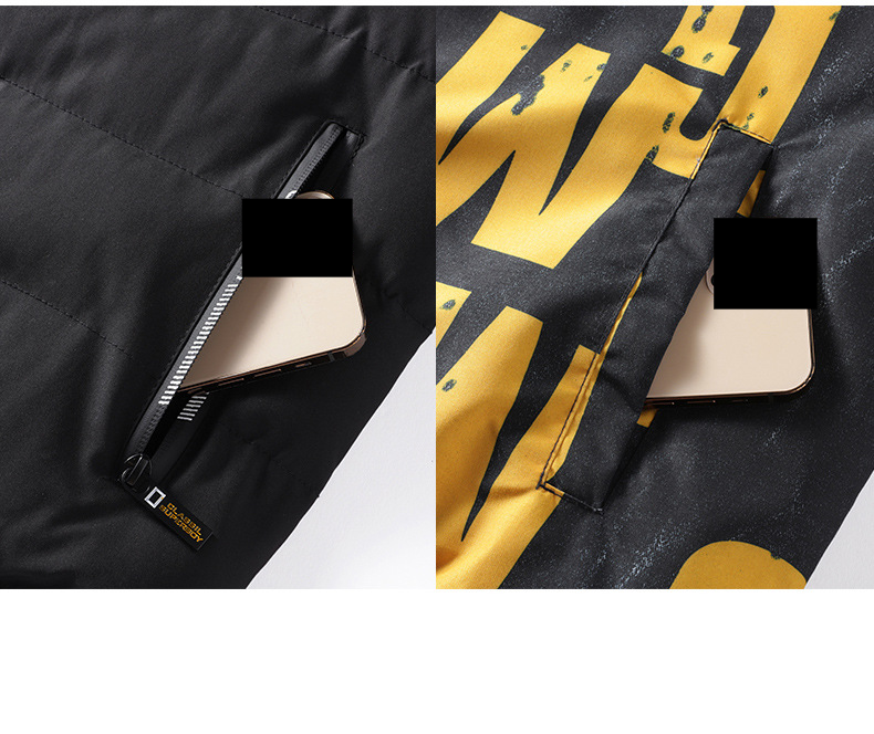 Men's Clothing Reversible Winter Jacket - Korean Style Thickened Hooded Coat, Lightweight & Warm, Dual-Wear Design For Casual & Streetwear_voghion.com
