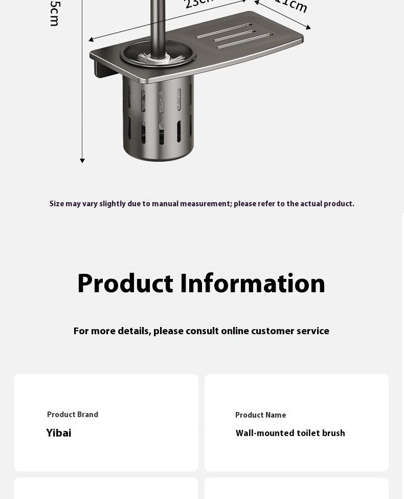 Premium Wall-Mounted Toilet Brush Holder – Heavy-Duty 30KG Capacity, Rustproof Aluminum & Powder-Coated Finish For Modern Bathrooms_voghion.com