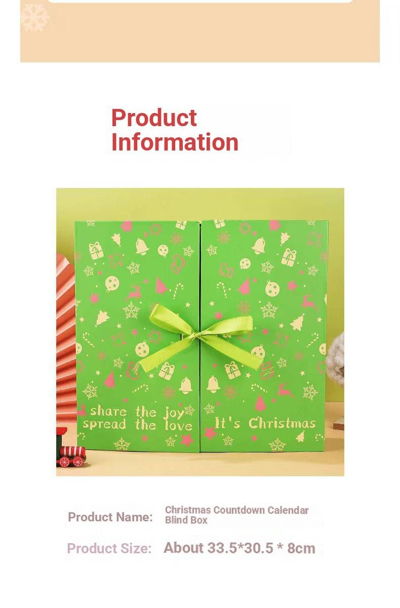Christmas Countdown Blind Box – Creative Advent Calendar Gift Set (Elegant Gold Foil, Dark Blue & Mint Green Options)_voghion.com