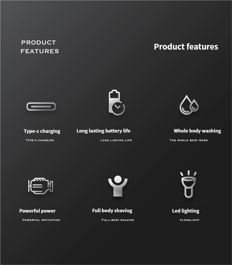 2-in-1 elektrische lichaamshaartrimmer, waterdichte knipbeurt voor het hele lichaam, scheermes, mannelijke en vrouwelijke intieme haarverzorging, schaamhaar- en beenhaartrimmer_voghion.com