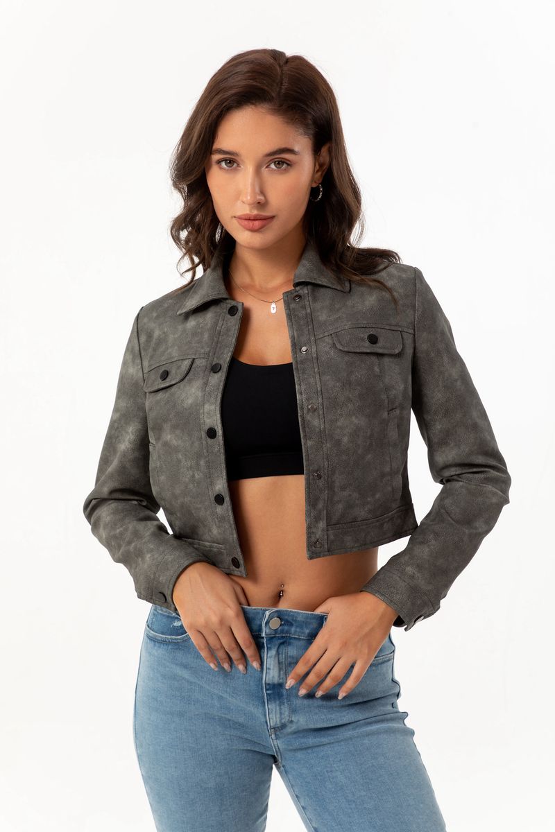 Women's Lightweight Faux Leather Jacket With Multiple Pockets - Stylish Casual Open Front Coat For Everyday Wear (Available In 8 Colors)_voghion.com