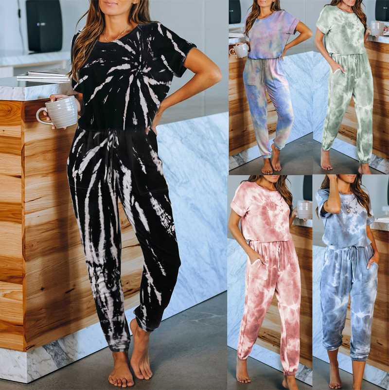 Conjunto de pijama de manga larga para mujer, ropa de casa, moda de verano, 2024_voghion.com