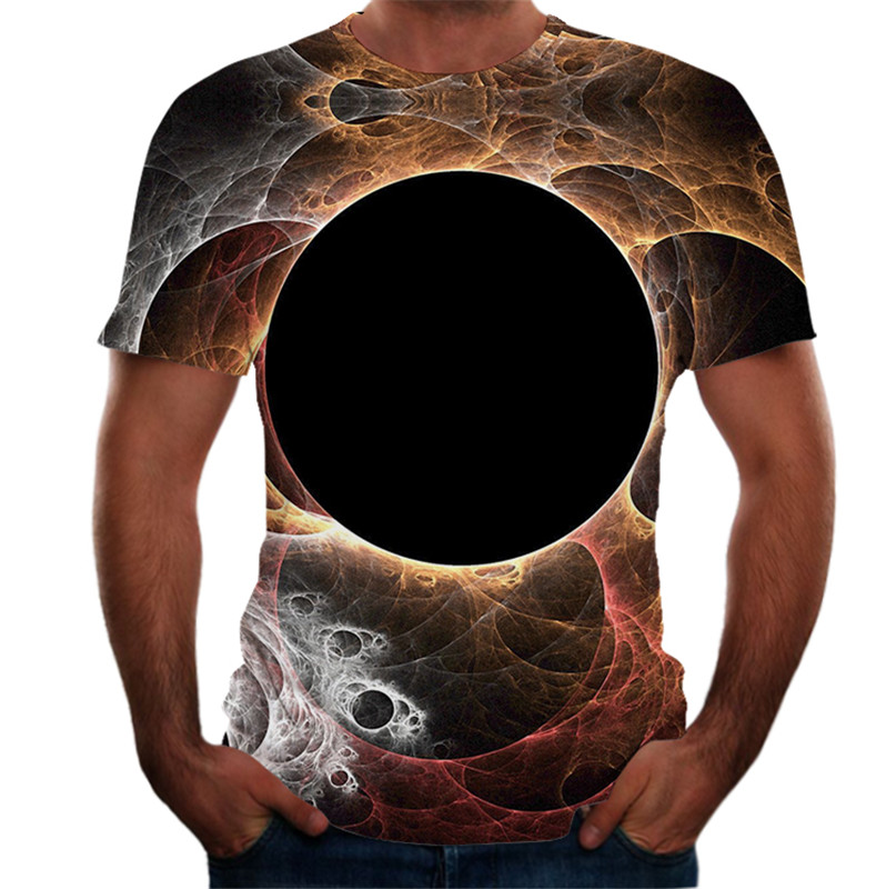 2023 summer T-shirt new 3d digital printed street trend men's thin 3d t short-sleeved shirt_voghion.com