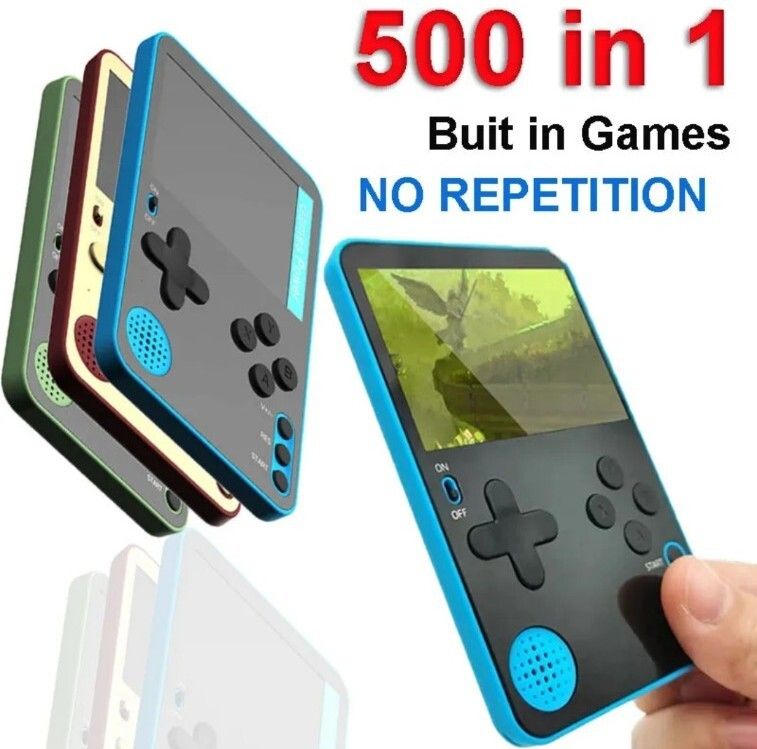 Console de jeux vidéo rétro portable 500 Classic Games, vendeur britannique, rouge_voghion.com