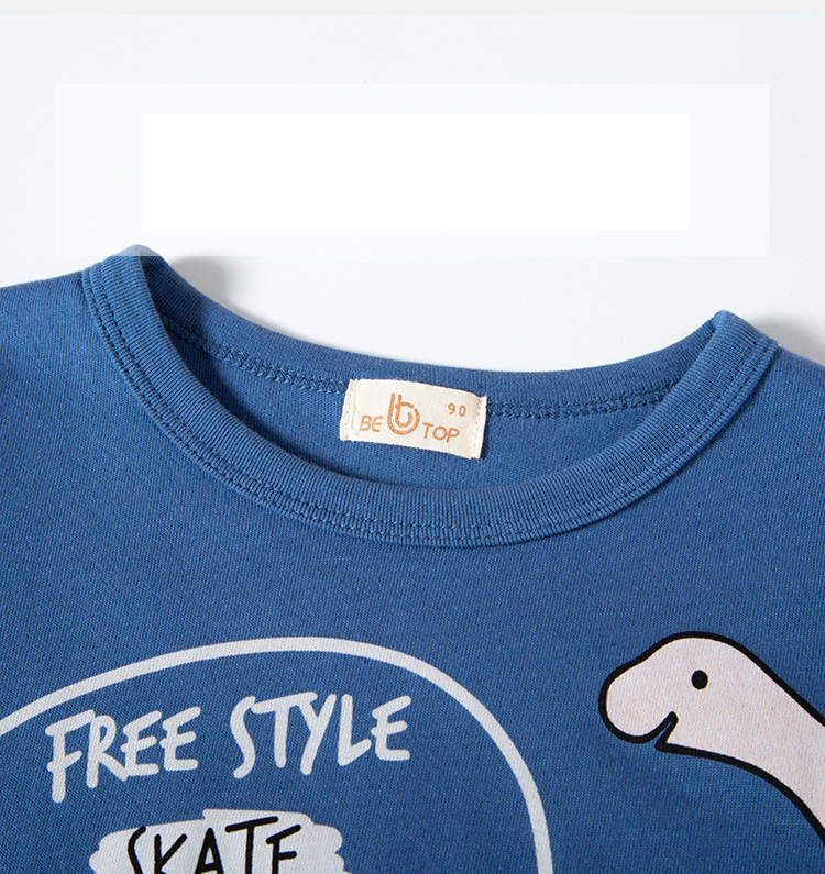 Children's Autumn Dinosaur Sleeved T-shirt Children's Long-sleeved Boy Base Top Trend_voghion.com