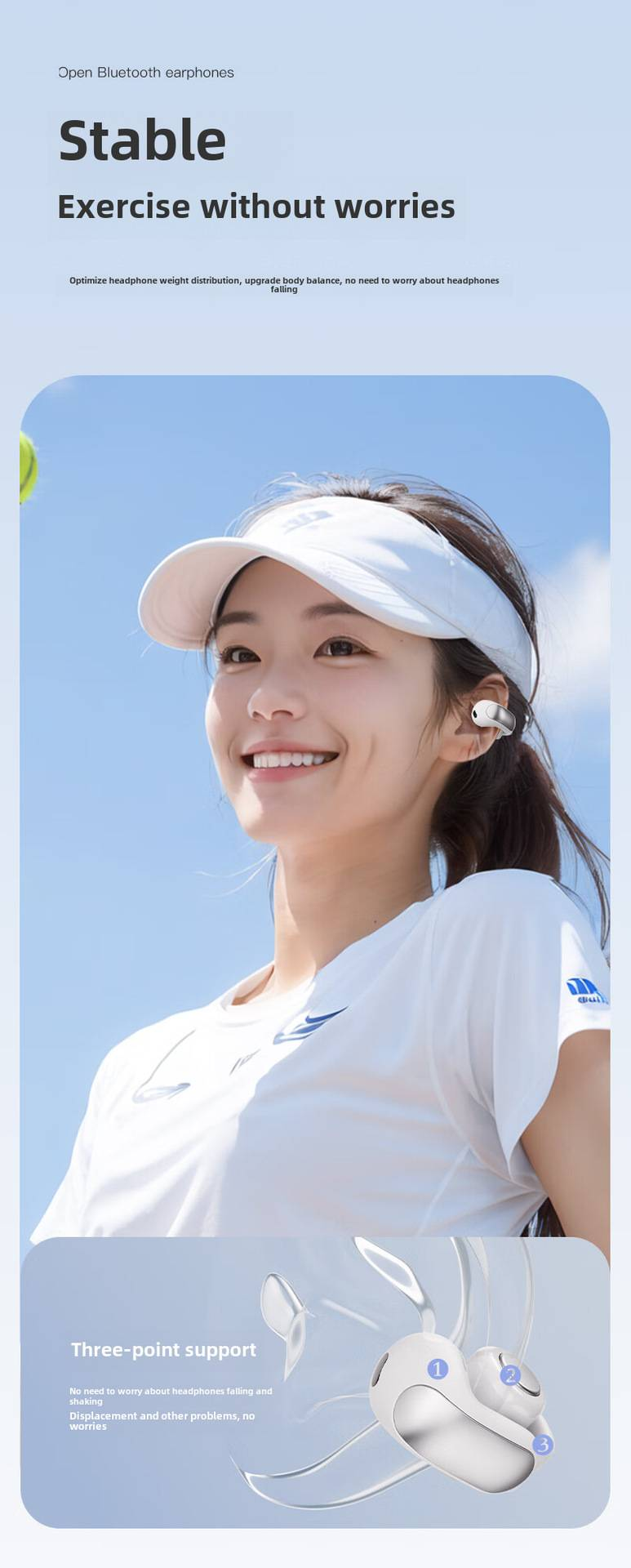 Écouteurs Bluetooth sans fil Ultra ouverts, oreillettes à clipser, adaptées, 2024 _voghion.com