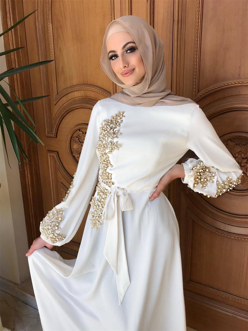 Women's Clothing New Middle Eastern Muslim Robe Dress, Large Size Long Sleeved Hui Prayer Dress, Dubai Robe Women's Clothing_voghion.com