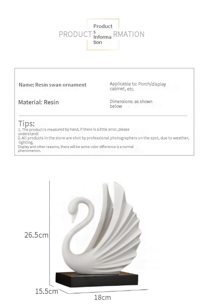 Décorations de bureau modernes en forme de cygne blanc de haute qualité pour la maison, le jardin, le bureau, le salon, la chambre à coucher, pour un couple, un mariage, une pendaison de crémaillère_voghion.com