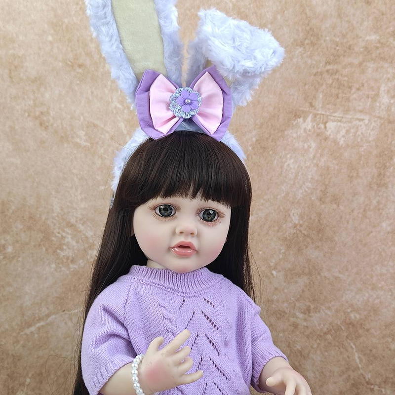 22 Zoll Baby Mädchen Puppe Reborn Kleinkind Puppen 55CM Waschbar und Spielhaus mit Kinder Simulation Spielzeug Geburtstagsgeschenk_voghion.com