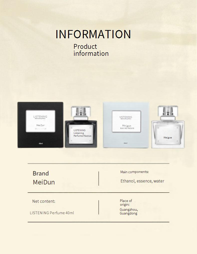 Eau De Toilette Meiton Listen Black Listen White Eau De Toilette Natuurlijke geur Langdurige geur_voghion.com
