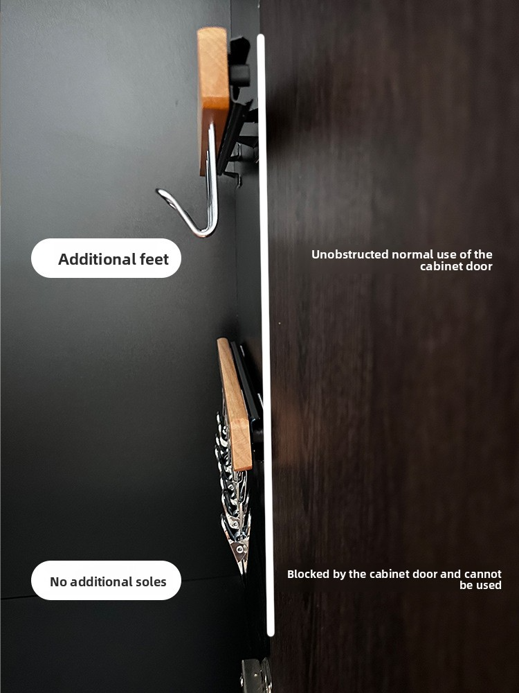 Wooden Multi-Function Hanger - Extendable Pull-Out Hook For Dresses & Vests_voghion.com