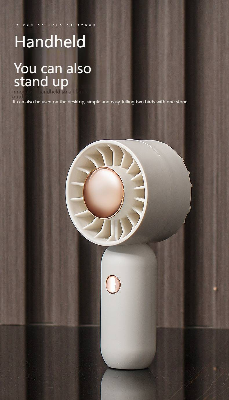 Mini Handheld Fan - Portable USB Rechargeable Desk Fan With Long Battery Life, Cute Cartoon Design For Summer Use_voghion.com
