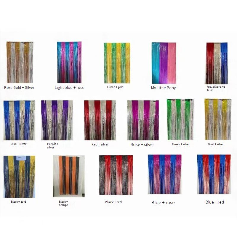 2x1m Metallic Tinsel Curtain For Birthday Party, Wedding, Christmas & New Year Decorations – Multiple Colors Available"_voghion.com