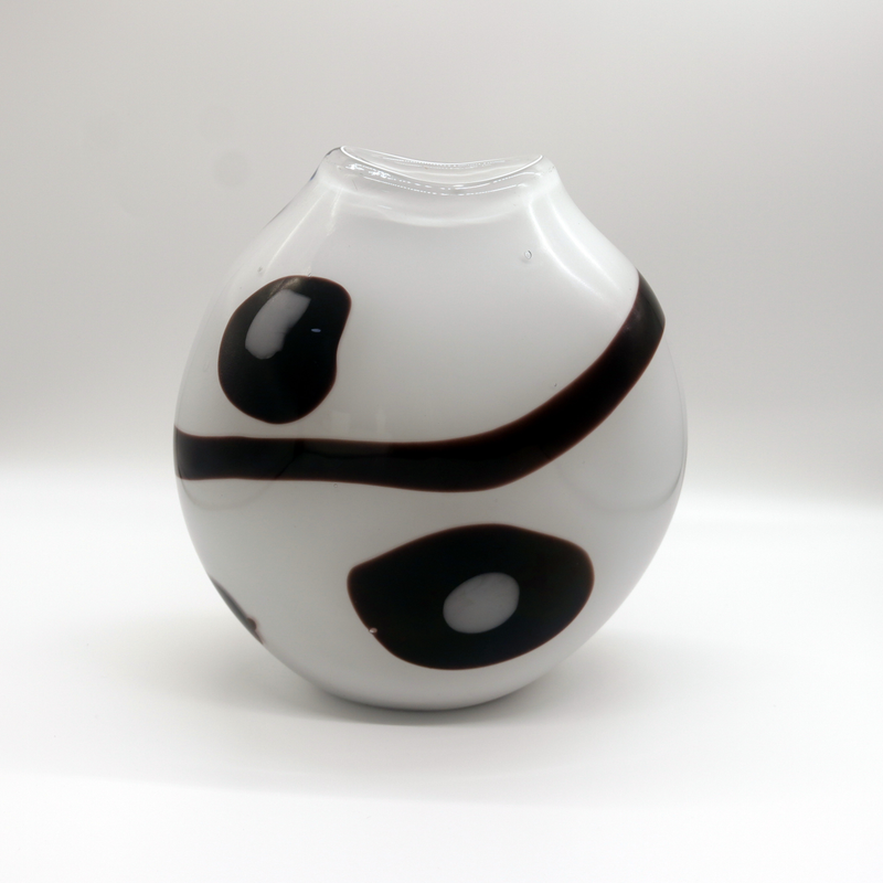 Handcrafted Art Glass Vase, Decorative Cylinder Shape, Modern Style,Good Decor & Gift_voghion.com