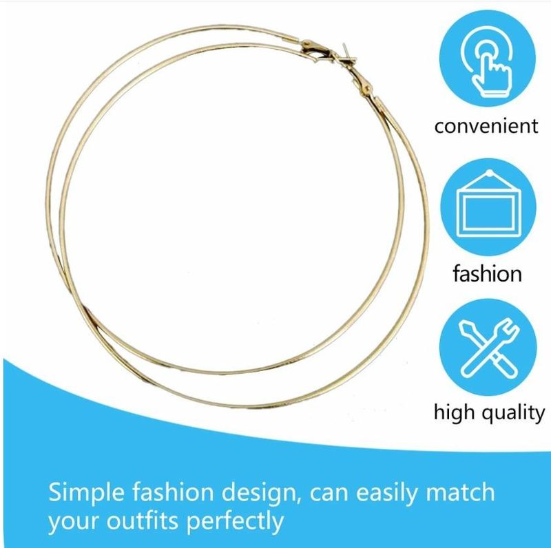 Trendige, große Hip-Hop-Punk-Creolen mit kleinem Kreis, 18 Karat vergoldet, elegant, 9 cm groß, Damenohrringe, Modeschmuck für Damen_voghion.com