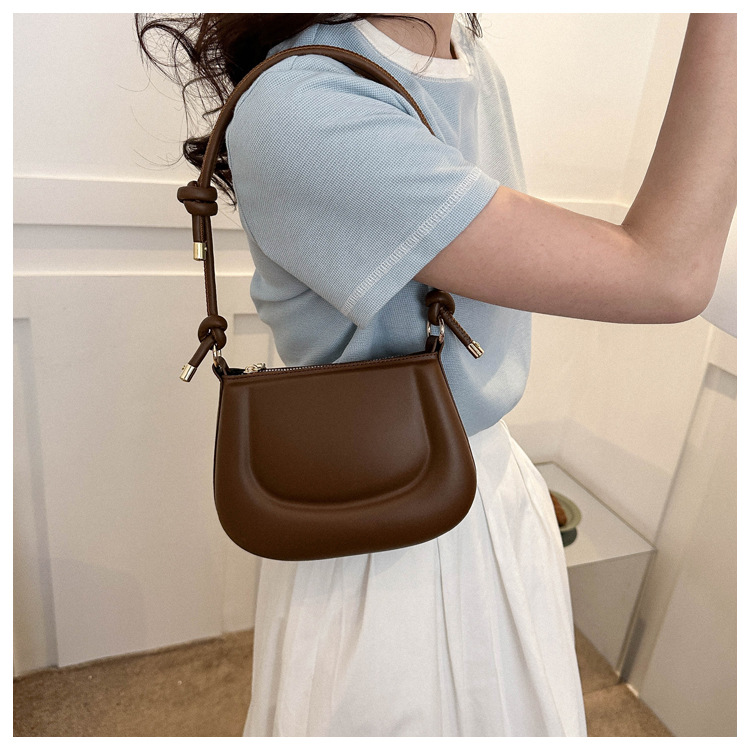 Borsa a tracolla 2024 nuova PU moda popolare tinta unita temperamento ascellare borsa a tracolla alla moda da donna invernale_voghion.com