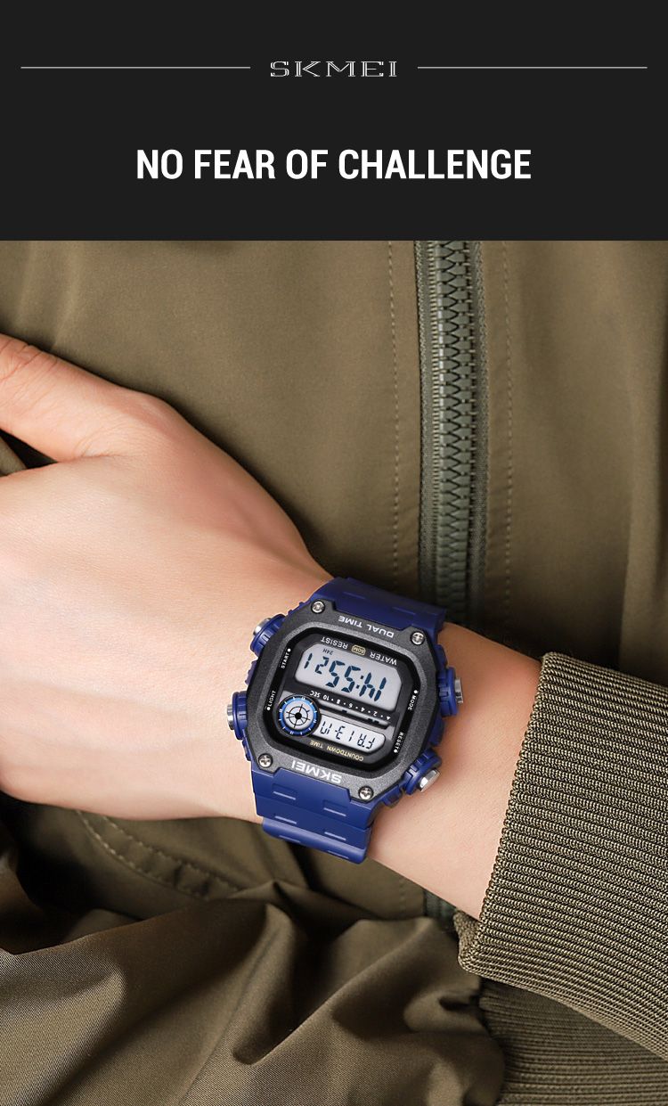 Digitale Sport- und Militäruhren für Damen und Herren, modisch, wasserdicht bis 5 Bar, Stoppuhr, Wecker, Hintergrundbeleuchtung, Countdown-Funktion_voghion.com