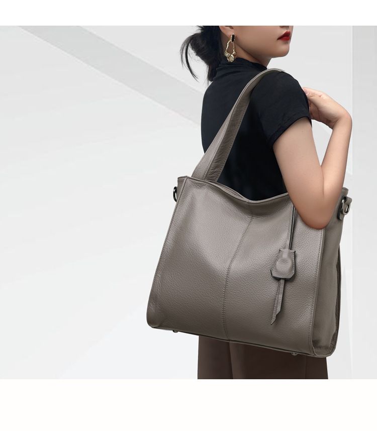 Vera pelle per le donne nel 2023, nuova borsa da viaggio a secchiello di grande capacità, tracolla larga, borsa a tracolla monospalla_voghion.com