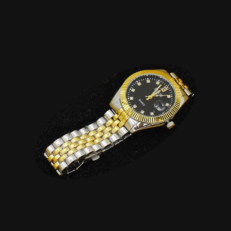 Set regalo da uomo con orologio da polso al quarzo, grande collana e bracciale con intarsi di diamanti_voghion.com