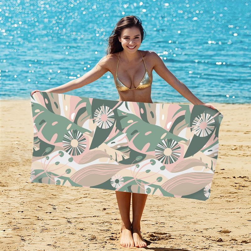 Double-Sided Flannel Beach Towel - Quick Dry & UV Protection_voghion.com