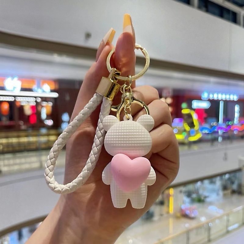 Peluche a forma di orso da abbracciare, per bambine, ciondolo carino con squisita celebrità di Internet, decorazione per zaino, portachiavi per auto_voghion.com