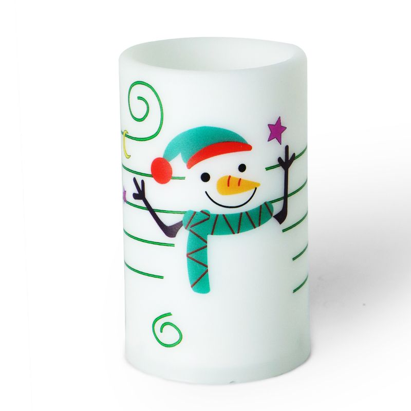 4 Piece Set Of Printed DIY Layout Candle Glow Theme Party Decoration LED Electronic Candle Light Festival Light Up_voghion.com