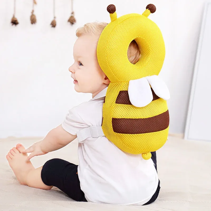 Chránič hlavy Chránič Baby Protect Polštář Naučte se Chůze Pokrývky hlavy Zabraňte zranění Bezpečnostní podložka prevence Fall Cartoon Bee Dětské polštáře_voghion.com