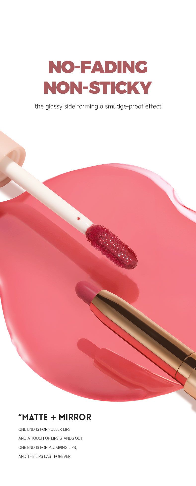 Pudaier Cross-border 10 Farbe Doppelkopf Lippenstift Lipgloss Matte Lip Glaze Farbe Flüssiger Lippenstift Samt Lipgloss_voghion.com