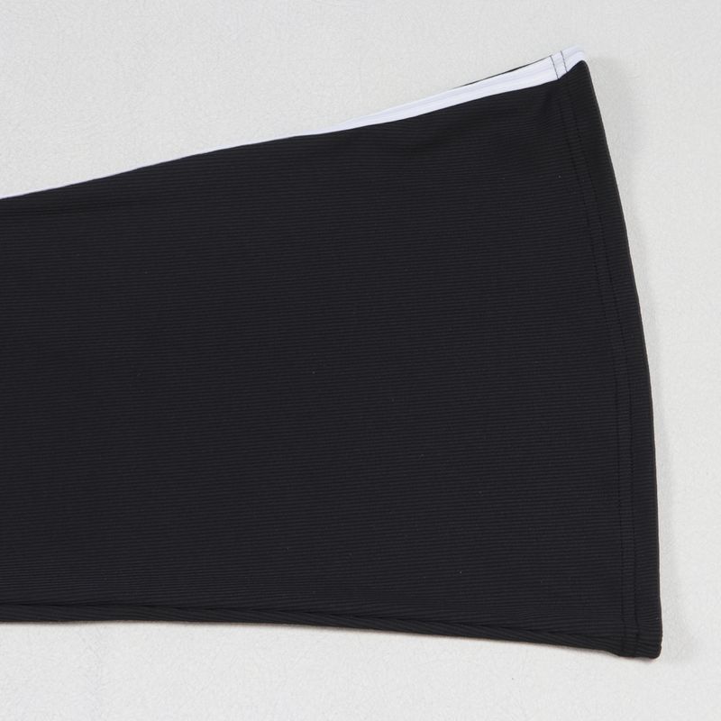 Women's Clothing Casual Elastic Stitching Contrast Color Ribbed Sleeveless Vest Trousers Two Pieces_voghion.com