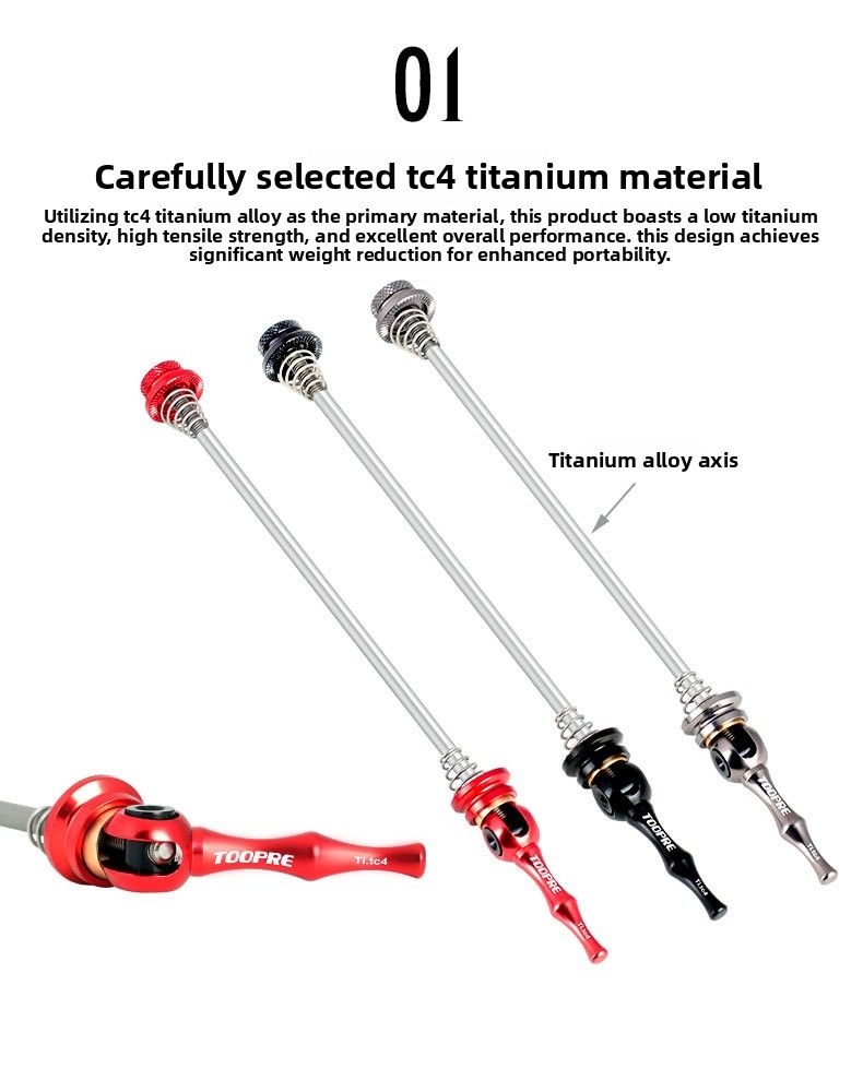 TOOPRE Bicicletta Ultra-Leggera Mountain Bike Strada Lega di Titanio Leva di Sgancio Rapido Universale_voghion.com