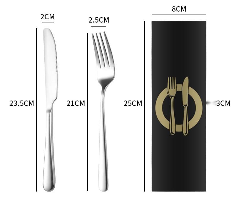 Western Cutlery Steak Combination Household Stainless Steel Knife Fork Gift Box Set_voghion.com