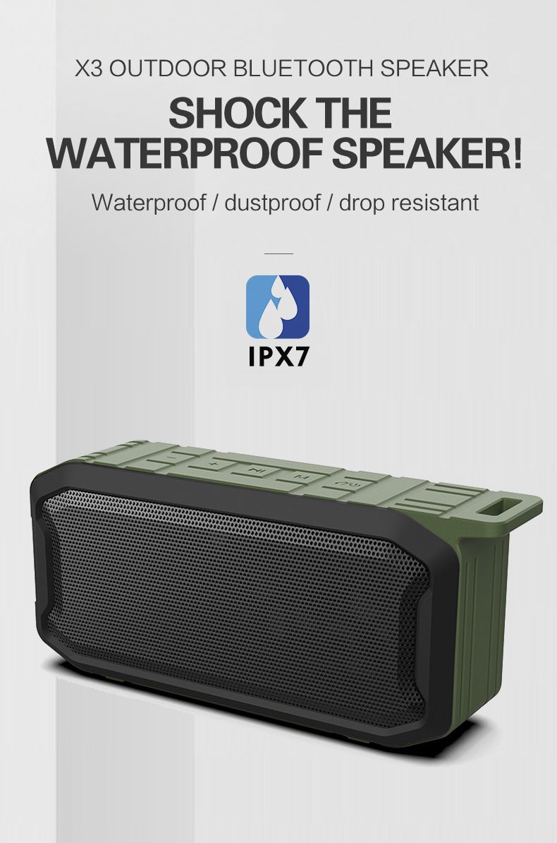 W12 Boxă Bluetooth impermeabilă IPX7 Boxă impermeabilă pentru exterior cu placă de difuzor portabilă cu bas puternic Boxă de înaltă calitate_voghion.com