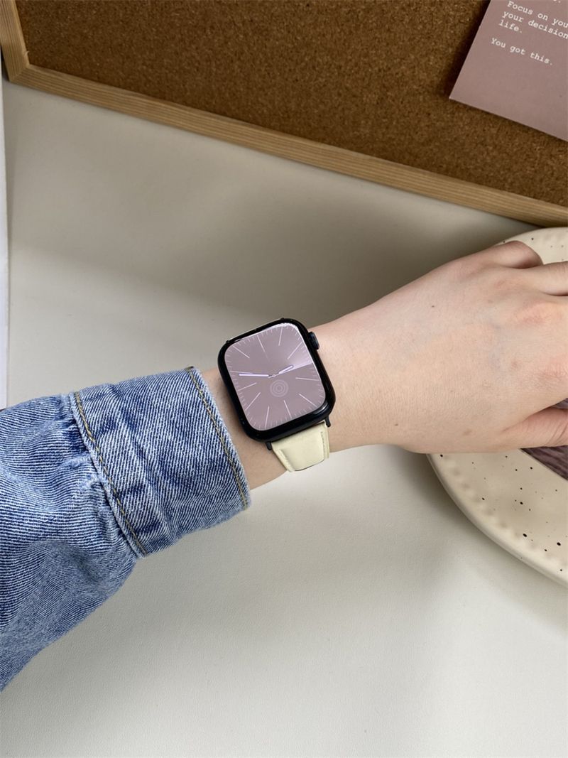 Klokkerem til iwatch 42/44/45/46/49 mm 38/40/41 mm PU-skinn, moteriktig klokkerem til watch-serien ultra2-serien 10/9/8/7/6/5/4/3/2/1_voghion.com