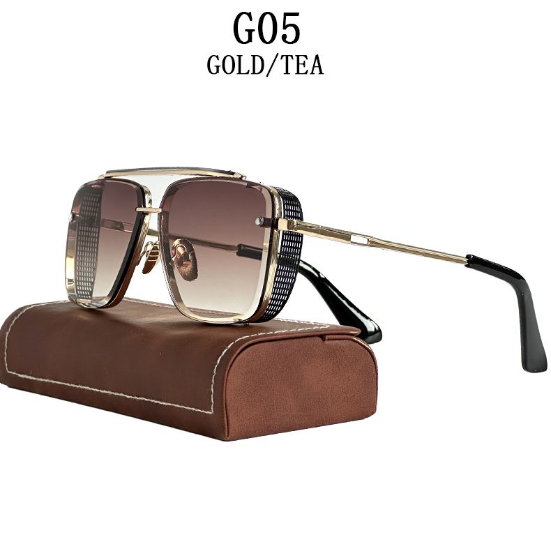 2023 Steampunk Per Gli Uomini Vintage Punk Occhiali Da Sole Donne Alla Moda Piazza Occhiali di Moda Luxe Gafas De Sol Hombre Zonnebril_voghion.com
