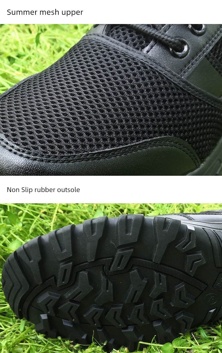 Authentic Goods Training Outdoor Leather Mesh Surface Spring And Autumn Men 'S Shoes_voghion.com