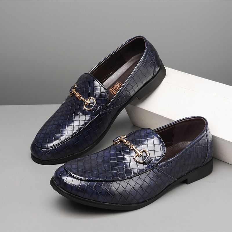 Suitable For All Seasons Autumn British Brogue Korean Style Wedding Business Formal Casual Leather Shoes Men's Loafers Large Size_voghion.com