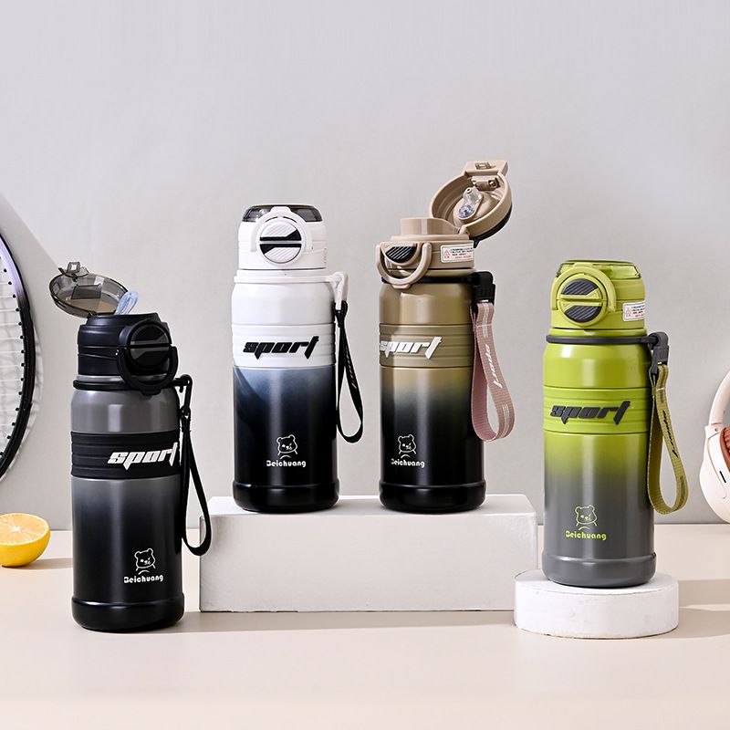 Doppio bicchiere da bere in acciaio inossidabile, isolato, semplice, portatile, per studenti, sportivi, di alto valore, celebrità di Internet_voghion.com