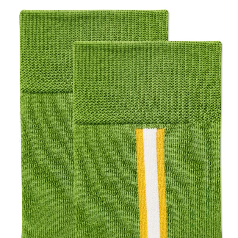 Meias LIFEDIFF 2025d All-Cotton INS Estilo Cano Médio Abacate Verde Outono Inverno Algodão Meias 19501601_voghion.com