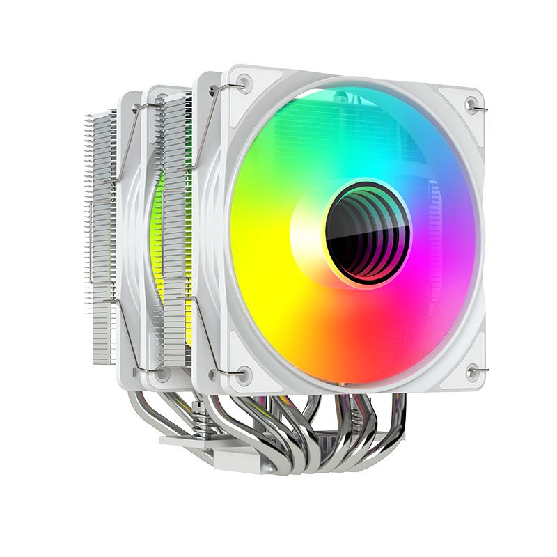 6 Copper Tube Computer Cooler 1851 AMD 2011 Multi-Platform Temperature Control Silent 12cm Tower Dual CPU Fan_voghion.com