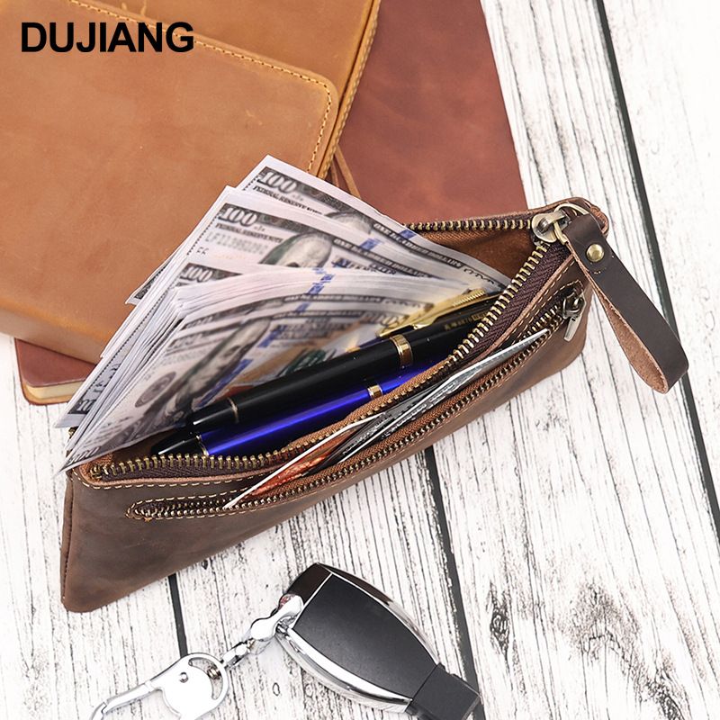 Nuovo portafoglio lungo da donna in vera pelle, grande capacità, casual, con cerniera, portamonete a mano_voghion.com