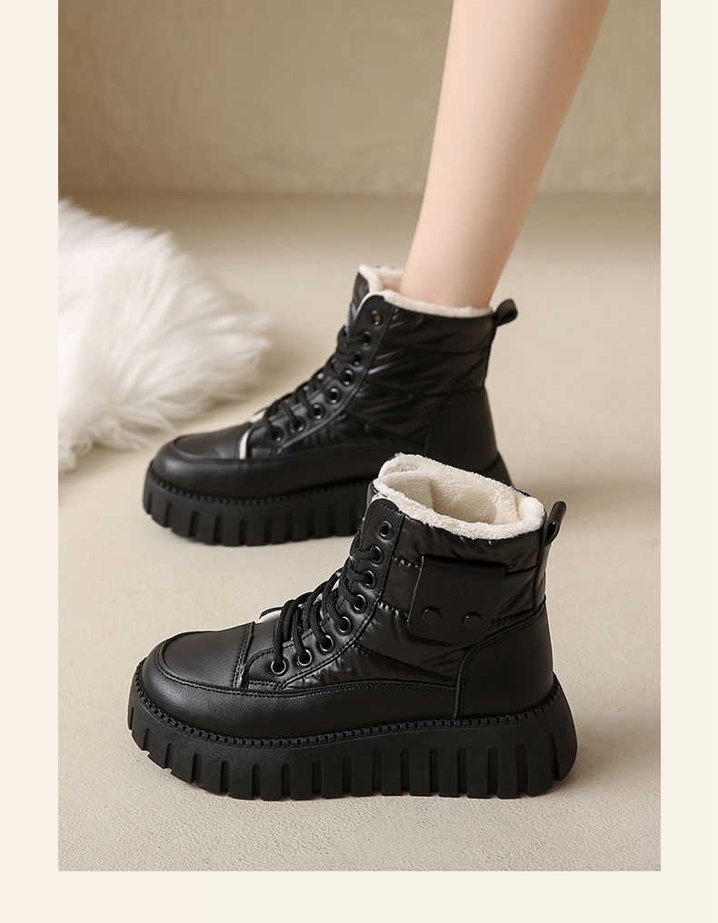 Scarpe da donna in cashmere da donna stivali caldi scarpe di cotone spesso stivali da neve_voghion.com