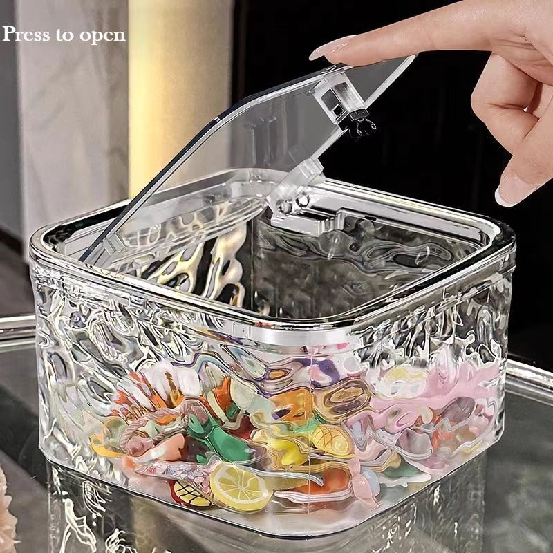 Organizzatore per accessori per capelli, scatola portaoggetti in acrilico trasparente, organizer per elastici per capelli, contenitore per bucato, scatola portaoggetti da scrivania_voghion.com