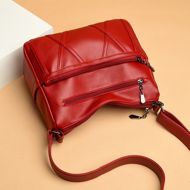 2023 New Capacity Women's Casual Versatile Single Shoulder Crossbody Bag, Soft Leather Large Bag For Middle-aged Moms_voghion.com
