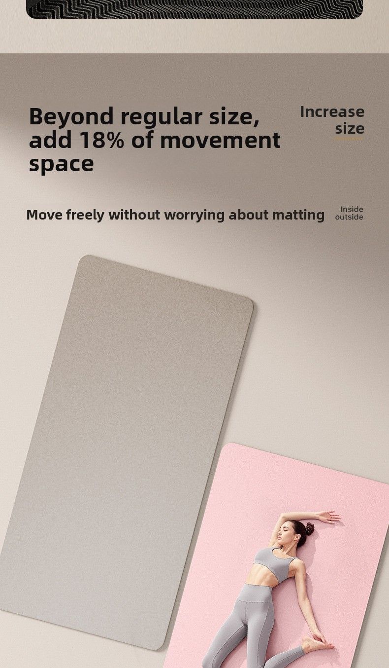 Gommage Coconu Shell PU Yoga Caoutchouc Naturel Haute Solide Largeur 80cm Antidérapant Professionnel 5mm Finesse Absorption des Chocs_voghion.com